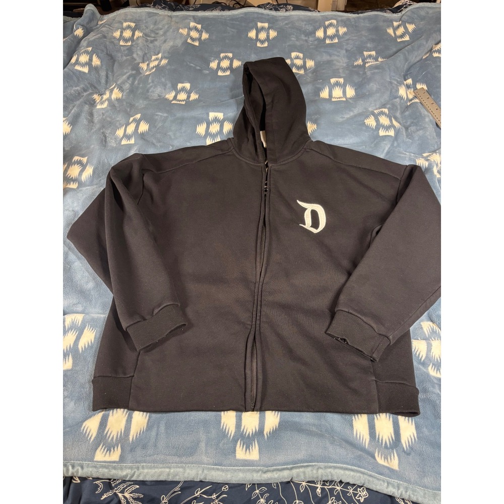 Disney Disneyland Authentic Original Est 1955 Black Full Zip Hoodie Women Medium
